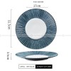 Carll Solar Series Dinnerware Collection Ceramic Blue/White Plate