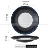 Nordic Dinnerware Weiss Series Ceramic Navy/Black/White Dinner Plate