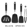 Versatile Silicone Kitchen Utensil Set: Scraper, Spatula, Tong, and Slotted Turner