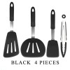 Versatile Silicone Kitchen Utensil Set: Scraper, Spatula, Tong, and Slotted Turner