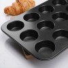 Black Non-stick Baking Pan 12 Cups Muffin Mold Cake Baking Mold