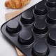 Black Non-stick Baking Pan 12 Cups Muffin Mold Cake Baking Mold