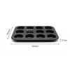 Black Non-stick Baking Pan 12 Cups Muffin Mold Cake Baking Mold