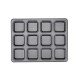 Square Delight 12-Cup Non-stick Cupcake and Brownie Baking Pan