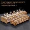 Golden Elegance: Baijiu Glass Spirit Cups Ensemble with Dispenser and Rack