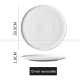 Dining Plate Solid Color Plate Ceramic Threaded Plate Set of 3