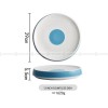 Ceremony Tableware Mood Hollow Platter Underglazed White-blue Thick Base Plate