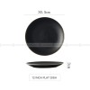 Ceramic Round Plate With Golden Edge Frosted Black Plates Flat Plates