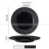 Mocaa Stone Series Black Dinner Plates Ceramic Dinnerware Plates