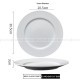 Designer Tableware Collection Weiss Series Ceramic Dish White Plate