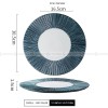 Carll Solar Series Dinnerware Collection Ceramic Blue/White Plate