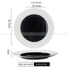 Weiss Dinnerware Collection Designer White/Black Dinner Plate