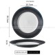 Nordic Dinnerware Weiss Series Ceramic Navy/Black/White Dinner Plate