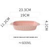 Ceramic Binaural Baking Platter Macaron Microwave Oven Baking Bowl