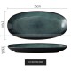 Kiln Change Ceramic Tableware Blue/Green Glaze Bowl Plate