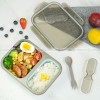 Silicone Compartments Lunch Box Foldable Portable Crisper Sealed Box