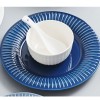 Nordic Tableware Vertical Stripes Dinnerware Ceramic Bowls Plates