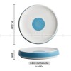 Ceremony Tableware Mood Hollow Platter Underglazed White-blue Thick Base Plate