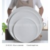 Black White Frosted Dinner Plate Large Serving Plate Display Plate