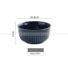 Nordic Tableware Vertical Stripes Dinnerware Ceramic Bowls Plates