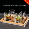 Transparent Glass Ware Set Heat Resistant Mugs With Colorful Handle