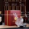 Gyro Decanter with Lid Crystal Glass Rotating Tumbler Decanter Wine Bottle