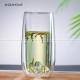 Heat Resistant Transparent Glass Coffee Cup Snow Mountain Bottom Mug