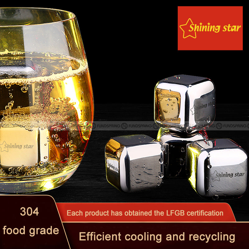 304 Stainless Steel Ice Cube Mold Metal Iron Ice Cube Iced Drink Set
