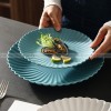 Ceramic Dinnerware Disc Chrysanthemum Flat Plate Minimalism Plate