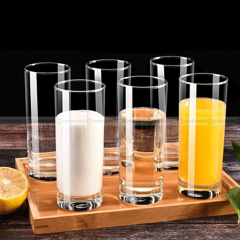Glass Cups Transparent Straight Body Glass Tumbler Capacity 290ML