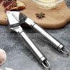 Stainless Steel Garlic Press Garlic Squeezer with Mashed Garlic