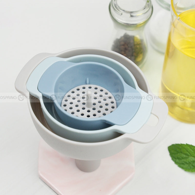 Versatile Kitchen Funnel Set: 4-Piece Oil Pouring and Filtering Kit