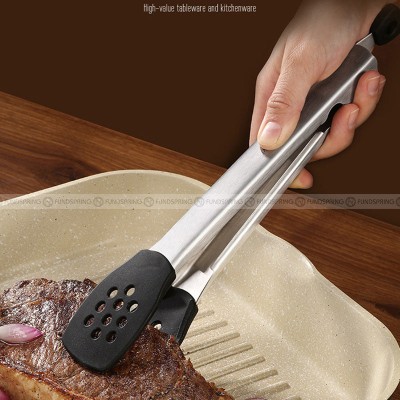 Silicone Food Clip 304 Stainless Steel Steak Grill Clamp BBQ Tongs Silicone Food Clip 304 Stainless Steel Steak Grill Clamp BBQ Tongs