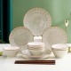Japanese Elegance Ceramic Dinnerware Set - 16-Piece Delight