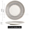 Nordic White-grey-gold Dinner Plate Weiss Series Ceramic Electroplating Shallow Plate