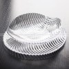 Leaf Pattern Crystal Glass Bowl And Plate Fruit Bucket Salad Bowl