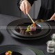 Designer Tableware Collection Weiss Series Ceramic Dish Black Plate