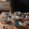 Nostalgic Charm: Japanese-inspired Ceramic Rice Bowls 5"