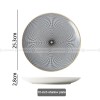 Nordic Minimalist Charm: Modern Round Ceramic Plate Set of 2 (8" and 10")