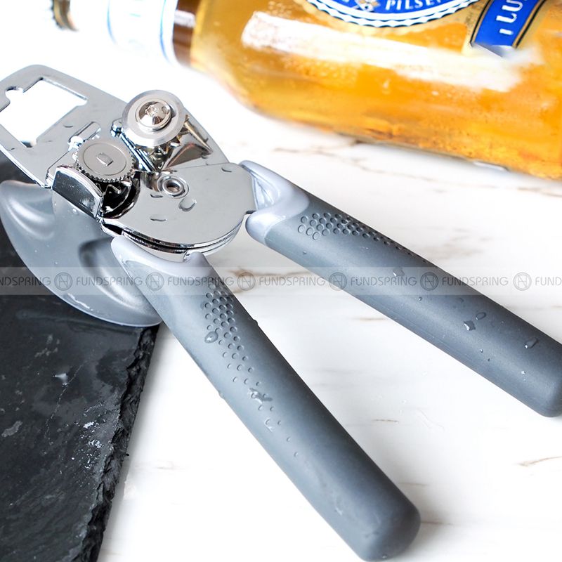 Stainless Steel Multifunction Safety Can Opener Non-slip Handle