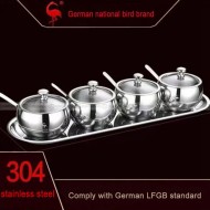 304 Stainless Steel Seasoning Jar Set Kitchen Seasoning Box Set Of 4 304 Stainless Steel Seasoning Jar Set Kitchen Seasoning Box Set Of 4