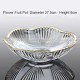 Elegant Glass Fruit Bowl Set with Minimalist Design and Golden Rim