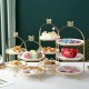 Elegant Ceramic Afternoon Tea Snack Tray: Sophisticated Dessert Table Display Rack
