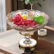 Crystal Elegance: Enamel Fruit Plate with High Foot - Table Decoration Ornaments