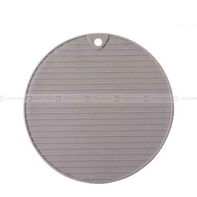 Food Grade Silicone Pad Striped Grey Silicone Dining Table Insulation Mat Food Grade Silicone Pad Striped Grey Silicone Dining Table Insulation Mat