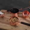 Thickened Copper Plated Baking Spoon Wooden Handle Measuring Cup Set of 4