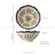 Creative Pastoral Tableware Ceramic Dinnerware Hat Shape Bowl 8.25"