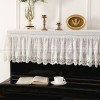 Neumann Lace Embroidered White Lace Dust Cover Decorative Piano/Bench Cover