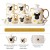Yellow Set of 8 (Kettle*1 + Cups *6Pcs + Tray*1) 