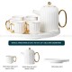 Office Tea Set Household Green Porcelain Coffee Cup Set Kettle Shelf with Tray